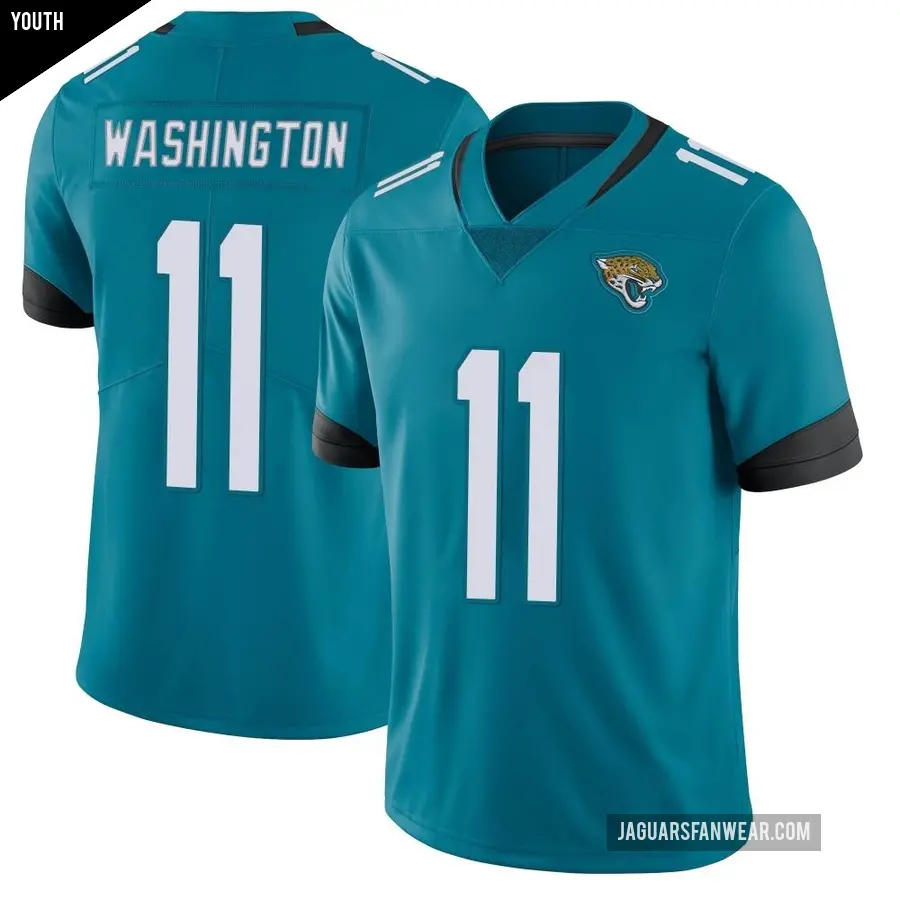 Youth Jacksonville Jaguars ＃11 Parker Washington Teal Limited Vapor Untouchable Jersey