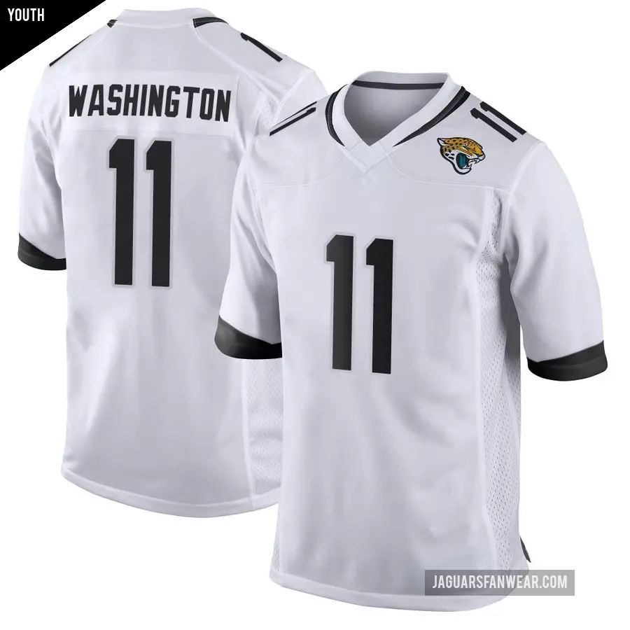 Youth Jacksonville Jaguars ＃11 Parker Washington White Game Jersey
