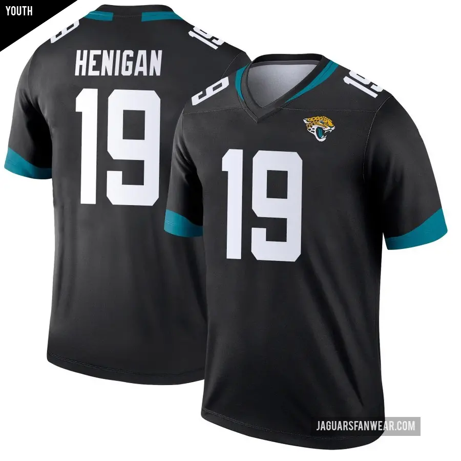 Youth Jacksonville Jaguars ＃19 Seth Henigan Black Legend Jersey