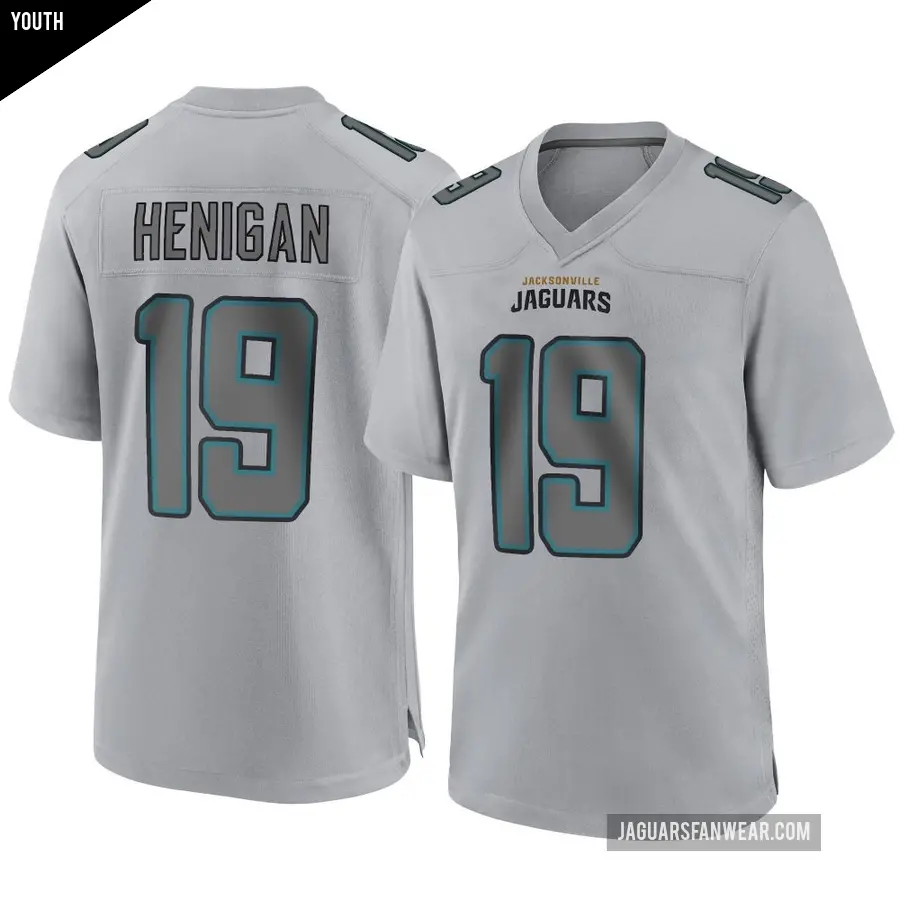 Youth Jacksonville Jaguars ＃19 Seth Henigan Gray Game Atmosphere Fashion Jersey