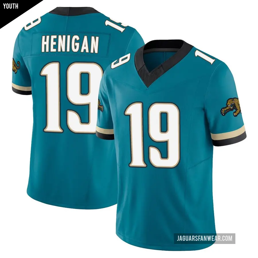 Youth Jacksonville Jaguars ＃19 Seth Henigan Teal Limited Prowler Throwback Vapor F.U.S.E. Jersey