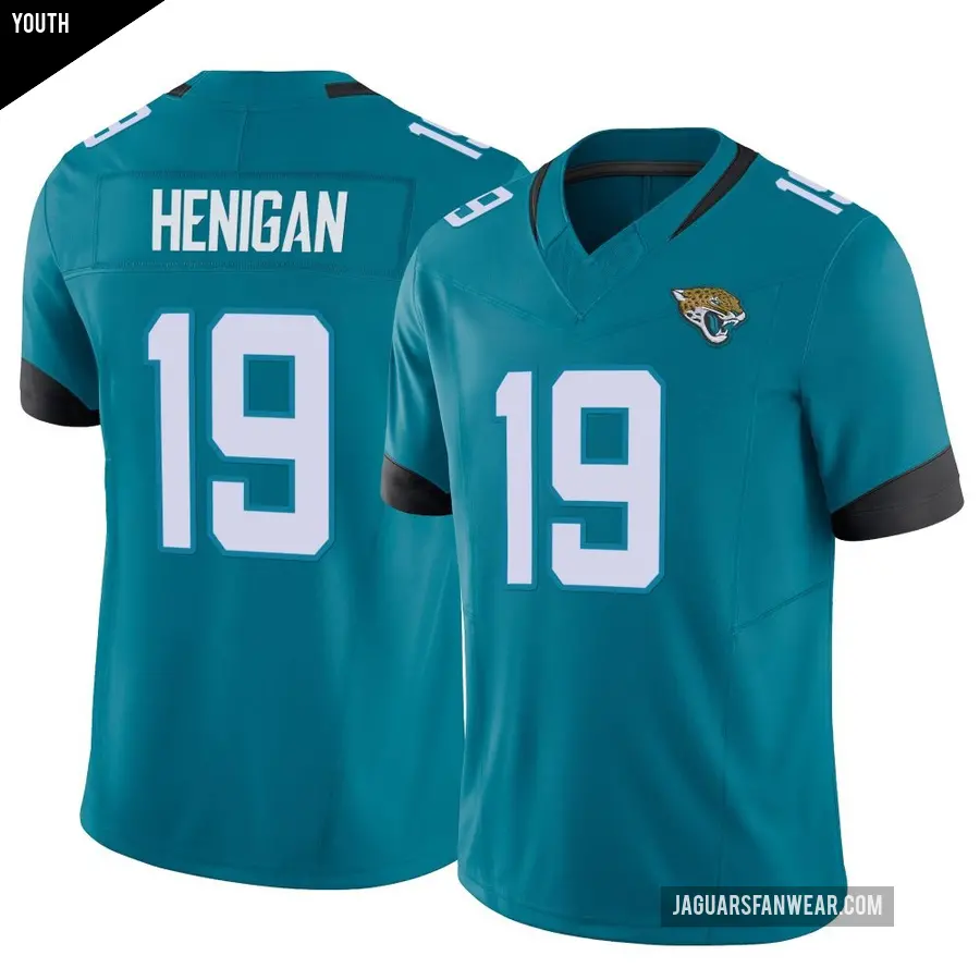 Youth Jacksonville Jaguars ＃19 Seth Henigan Teal Limited Vapor F.U.S.E. Jersey
