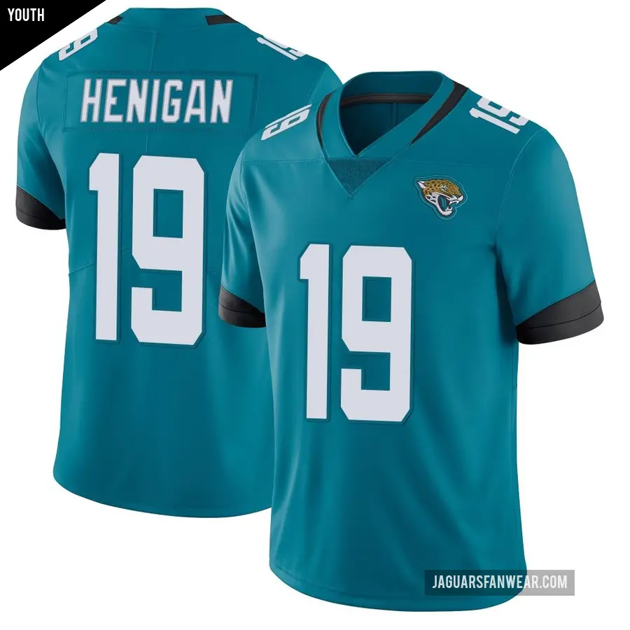 Youth Jacksonville Jaguars ＃19 Seth Henigan Teal Limited Vapor Untouchable Jersey