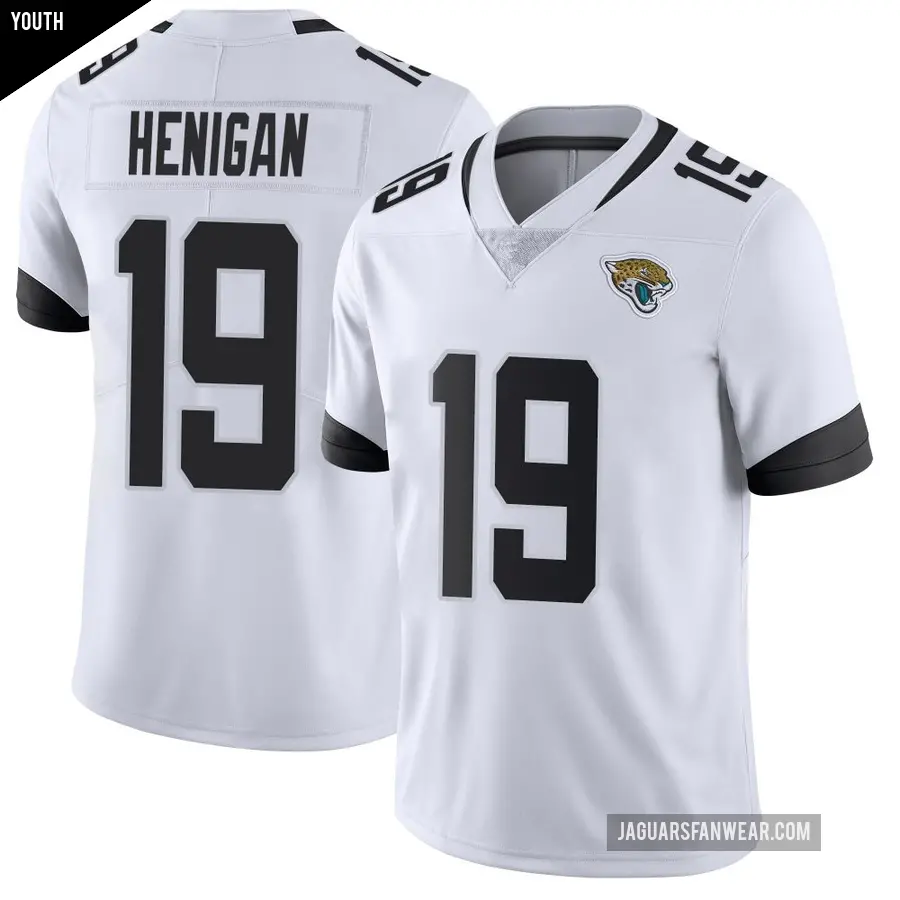 Youth Jacksonville Jaguars ＃19 Seth Henigan White Limited Vapor Untouchable Jersey
