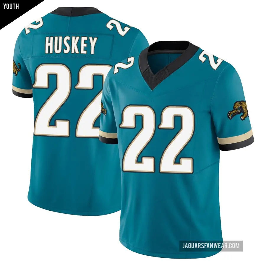 Youth Jacksonville Jaguars ＃22 Jalen Huskey Teal Limited Prowler Throwback Vapor F.U.S.E. Jersey