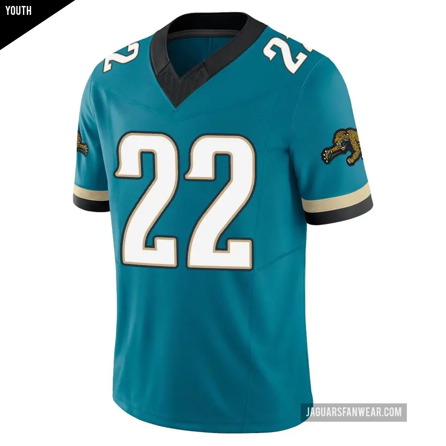 Youth Jacksonville Jaguars &#65283;22 Jarrian Jones Teal Limited Prowler Throwback Vapor F.U.S.E. Jersey