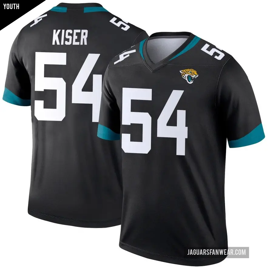 Youth Jacksonville Jaguars ＃54 Jack Kiser Black Legend Jersey