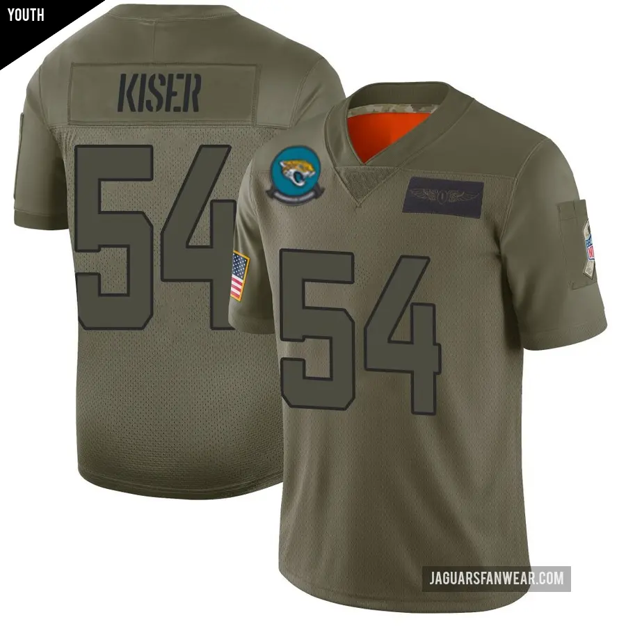 Youth Jacksonville Jaguars ＃54 Jack Kiser Camo Limited 2019 Salute to Service Jersey