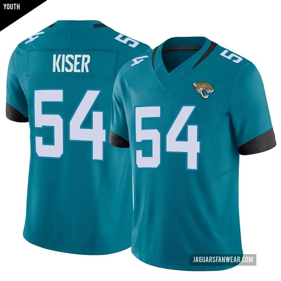 Youth Jacksonville Jaguars ＃54 Jack Kiser Teal Limited Vapor F.U.S.E. Jersey