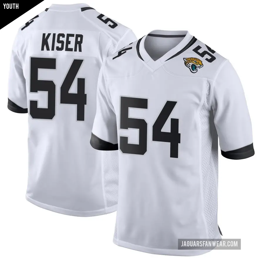 Youth Jacksonville Jaguars ＃54 Jack Kiser White Game Jersey