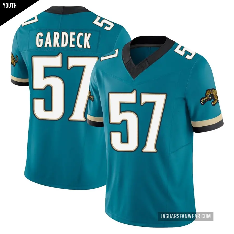 Youth Jacksonville Jaguars ＃57 Dennis Gardeck Teal Limited Prowler Throwback Vapor F.U.S.E. Jersey