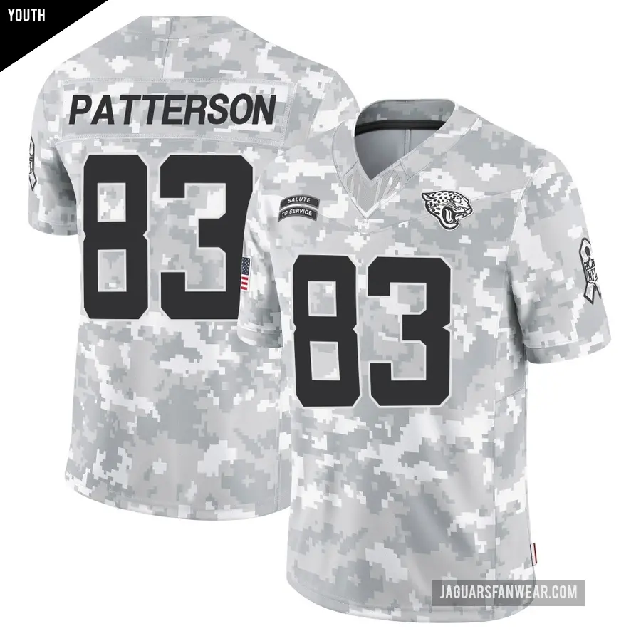 Youth Jacksonville Jaguars ＃83 Ben Patterson Arctic Camo Limited 2024 Salute to Service Jersey