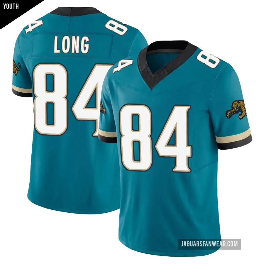 Youth Jacksonville Jaguars ＃84 Hunter Long Teal Limited Prowler Throwback Vapor F.U.S.E. Jersey