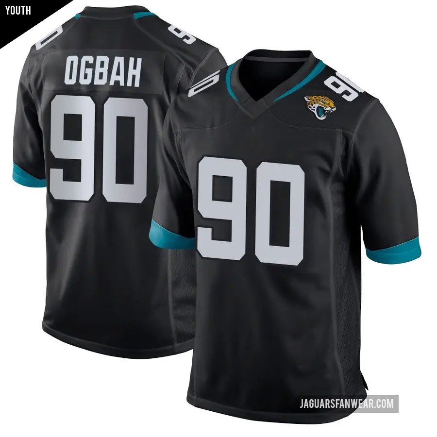 Youth Jacksonville Jaguars ＃90 Emmanuel Ogbah Black Game Jersey